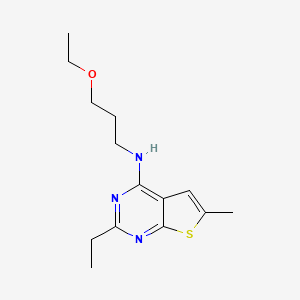 N-(3-ethoxypropyl)-2-ethyl-6-methylthieno[2,3-d]pyrimidin-4-amine