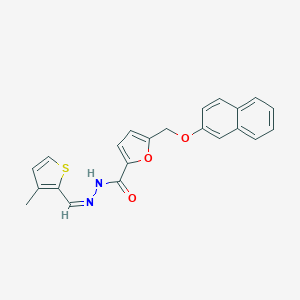 molecular formula C22H18N2O3S B445718 N'-[(3-methyl-2-thienyl)methylene]-5-[(2-naphthyloxy)methyl]-2-furohydrazide 