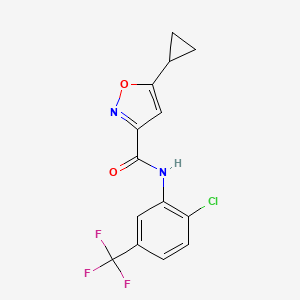 N-[2-chloro-5-(trifluoromethyl)phenyl]-5-cyclopropyl-3-isoxazolecarboxamide