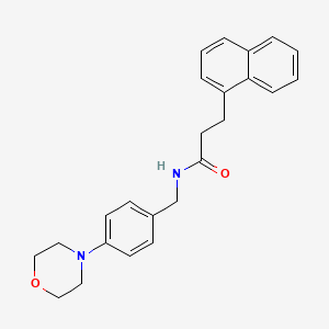 molecular formula C24H26N2O2 B4457193 N-[4-(4-morpholinyl)benzyl]-3-(1-naphthyl)propanamide 