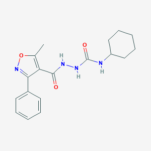 N-cyclohexyl-2-[(5-methyl-3-phenylisoxazol-4-yl)carbonyl]hydrazinecarboxamide