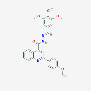 molecular formula C29H29N3O5 B445723 2-(4-propoxyphenyl)-N'-(3,4,5-trimethoxybenzylidene)-4-quinolinecarbohydrazide 