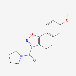 molecular formula C17H18N2O3 B4457230 7-methoxy-3-(1-pyrrolidinylcarbonyl)-4,5-dihydronaphtho[2,1-d]isoxazole 