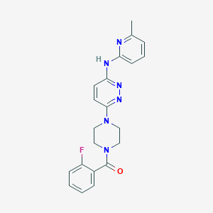 6-[4-(2-fluorobenzoyl)-1-piperazinyl]-N-(6-methyl-2-pyridinyl)-3-pyridazinamine