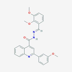 molecular formula C26H23N3O4 B445725 N'-(2,3-dimethoxybenzylidene)-2-(3-methoxyphenyl)-4-quinolinecarbohydrazide 