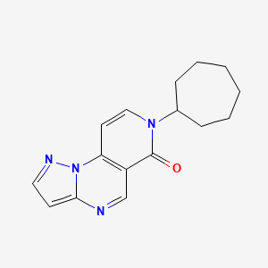 molecular formula C16H18N4O B4457255 7-cycloheptylpyrazolo[1,5-a]pyrido[3,4-e]pyrimidin-6(7H)-one 