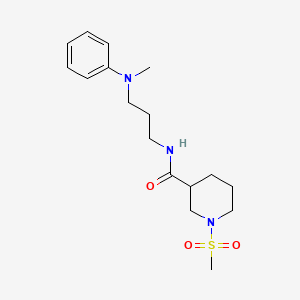 N-{3-[methyl(phenyl)amino]propyl}-1-(methylsulfonyl)-3-piperidinecarboxamide