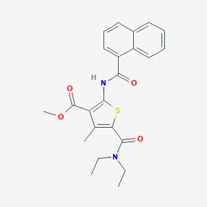 molecular formula C23H24N2O4S B445727 Methyl 5-[(diethylamino)carbonyl]-4-methyl-2-(1-naphthoylamino)thiophene-3-carboxylate 