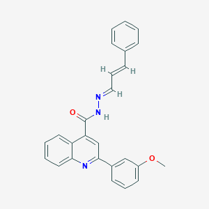 molecular formula C26H21N3O2 B445728 2-(3-methoxyphenyl)-N'-(3-phenyl-2-propenylidene)-4-quinolinecarbohydrazide 