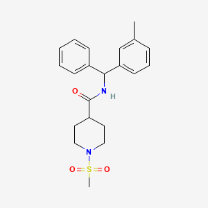 N-[(3-methylphenyl)(phenyl)methyl]-1-(methylsulfonyl)-4-piperidinecarboxamide