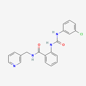 molecular formula C20H17ClN4O2 B4457299 2-({[(3-chlorophenyl)amino]carbonyl}amino)-N-(3-pyridinylmethyl)benzamide 