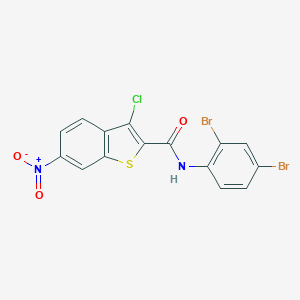3-chloro-N-(2,4-dibromophenyl)-6-nitro-1-benzothiophene-2-carboxamide