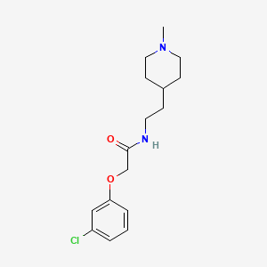 molecular formula C16H23ClN2O2 B4457301 2-(3-chlorophenoxy)-N-[2-(1-methyl-4-piperidinyl)ethyl]acetamide 