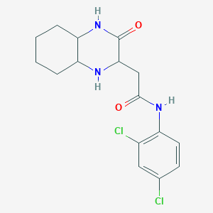 molecular formula C16H19Cl2N3O2 B4457302 N-(2,4-dichlorophenyl)-2-(3-oxodecahydro-2-quinoxalinyl)acetamide 