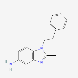 molecular formula C16H17N3 B4457309 2-methyl-1-(2-phenylethyl)-1H-benzimidazol-5-amine 