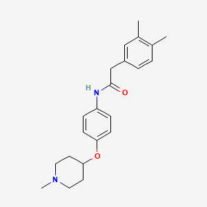 2-(3,4-dimethylphenyl)-N-{4-[(1-methyl-4-piperidinyl)oxy]phenyl}acetamide