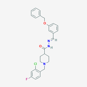 molecular formula C27H27ClFN3O2 B445733 N'-[3-(benzyloxy)benzylidene]-1-(2-chloro-4-fluorobenzyl)-4-piperidinecarbohydrazide 