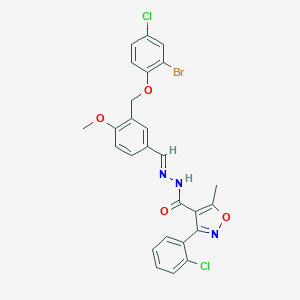 N'-{3-[(2-bromo-4-chlorophenoxy)methyl]-4-methoxybenzylidene}-3-(2-chlorophenyl)-5-methyl-4-isoxazolecarbohydrazide