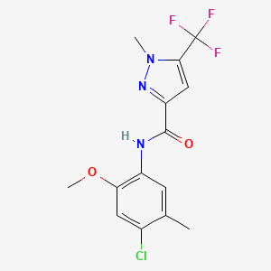 N-(4-chloro-2-methoxy-5-methylphenyl)-1-methyl-5-(trifluoromethyl)-1H-pyrazole-3-carboxamide