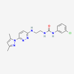 N-(3-chlorophenyl)-N'-(2-{[6-(3,5-dimethyl-1H-pyrazol-1-yl)-3-pyridazinyl]amino}ethyl)urea