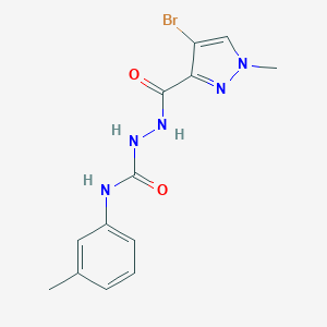 molecular formula C13H14BrN5O2 B445735 2-[(4-bromo-1-methyl-1H-pyrazol-3-yl)carbonyl]-N-(3-methylphenyl)hydrazinecarboxamide 