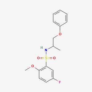 5-fluoro-2-methoxy-N-(1-methyl-2-phenoxyethyl)benzenesulfonamide