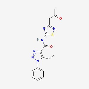 5-ethyl-N-[3-(2-oxopropyl)-1,2,4-thiadiazol-5-yl]-1-phenyl-1H-1,2,3-triazole-4-carboxamide