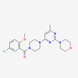 4-{4-[4-(5-chloro-2-methoxybenzoyl)-1-piperazinyl]-6-methyl-2-pyrimidinyl}morpholine