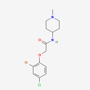 molecular formula C14H18BrClN2O2 B4457408 2-(2-bromo-4-chlorophenoxy)-N-(1-methyl-4-piperidinyl)acetamide 