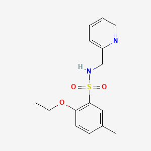 molecular formula C15H18N2O3S B4457413 2-ethoxy-5-methyl-N-(2-pyridinylmethyl)benzenesulfonamide 