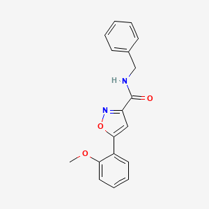 molecular formula C18H16N2O3 B4457474 N-benzyl-5-(2-methoxyphenyl)-3-isoxazolecarboxamide 