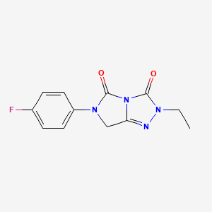 molecular formula C12H11FN4O2 B4457481 2-ethyl-6-(4-fluorophenyl)-6,7-dihydro-3H-imidazo[5,1-c][1,2,4]triazole-3,5(2H)-dione 