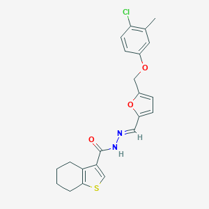 N'-({5-[(4-chloro-3-methylphenoxy)methyl]-2-furyl}methylene)-4,5,6,7-tetrahydro-1-benzothiophene-3-carbohydrazide