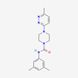 molecular formula C18H23N5O B4457493 N-(3,5-dimethylphenyl)-4-(6-methyl-3-pyridazinyl)-1-piperazinecarboxamide 