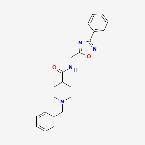 1-benzyl-N-[(3-phenyl-1,2,4-oxadiazol-5-yl)methyl]-4-piperidinecarboxamide