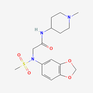 N~2~-1,3-benzodioxol-5-yl-N~1~-(1-methyl-4-piperidinyl)-N~2~-(methylsulfonyl)glycinamide