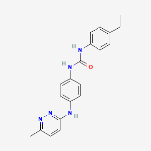 molecular formula C20H21N5O B4457512 N-(4-ethylphenyl)-N'-{4-[(6-methyl-3-pyridazinyl)amino]phenyl}urea 