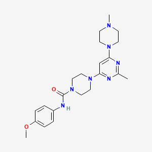 N-(4-methoxyphenyl)-4-[2-methyl-6-(4-methylpiperazin-1-yl)pyrimidin-4-yl]piperazine-1-carboxamide