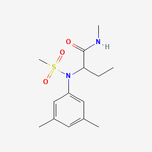 molecular formula C14H22N2O3S B4457537 2-[(3,5-dimethylphenyl)(methylsulfonyl)amino]-N-methylbutanamide 