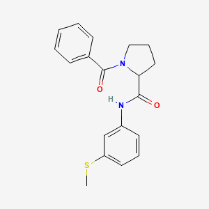 1-benzoyl-N-[3-(methylthio)phenyl]prolinamide