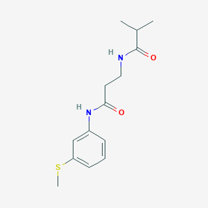 N~3~-isobutyryl-N~1~-[3-(methylthio)phenyl]-beta-alaninamide