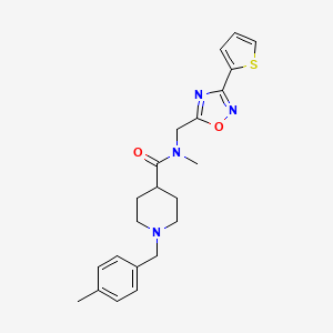 N-methyl-1-(4-methylbenzyl)-N-{[3-(2-thienyl)-1,2,4-oxadiazol-5-yl]methyl}-4-piperidinecarboxamide