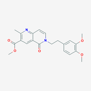 molecular formula C21H22N2O5 B4457570 methyl 6-[2-(3,4-dimethoxyphenyl)ethyl]-2-methyl-5-oxo-5,6-dihydro-1,6-naphthyridine-3-carboxylate 