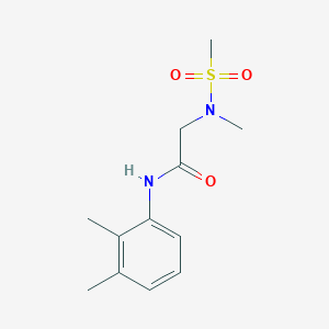 molecular formula C12H18N2O3S B4457572 N~1~-(2,3-dimethylphenyl)-N~2~-methyl-N~2~-(methylsulfonyl)glycinamide 