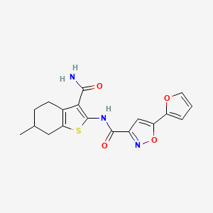 N-[3-(aminocarbonyl)-6-methyl-4,5,6,7-tetrahydro-1-benzothien-2-yl]-5-(2-furyl)-3-isoxazolecarboxamide