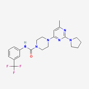 4-[6-methyl-2-(1-pyrrolidinyl)-4-pyrimidinyl]-N-[3-(trifluoromethyl)phenyl]-1-piperazinecarboxamide