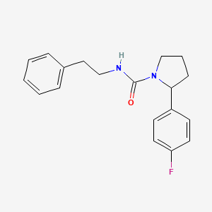 2-(4-fluorophenyl)-N-(2-phenylethyl)-1-pyrrolidinecarboxamide