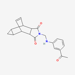 4-{[(3-acetylphenyl)amino]methyl}-4-azatetracyclo[5.3.2.0~2,6~.0~8,10~]dodec-11-ene-3,5-dione