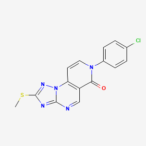 molecular formula C15H10ClN5OS B4457665 7-(4-chlorophenyl)-2-(methylthio)pyrido[3,4-e][1,2,4]triazolo[1,5-a]pyrimidin-6(7H)-one 