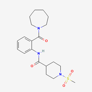 N-[2-(1-azepanylcarbonyl)phenyl]-1-(methylsulfonyl)-4-piperidinecarboxamide